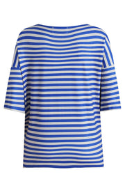 Alma Tshirt | Stripe Ivory Cobolt | T-shirt fra Liberté