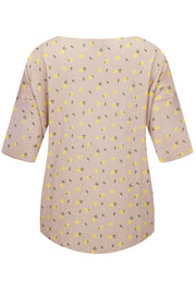 Alma Tshirt | Beige Lemon | T-Shirt fra Liberté