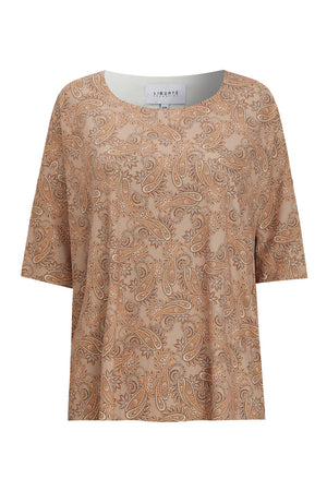 Alma Tshirt | Sand Paisley | Tshirt fra Liberté