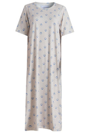 Alma Tshirt Dress | Ivory Cobolt Shell | Kjole fra Liberté