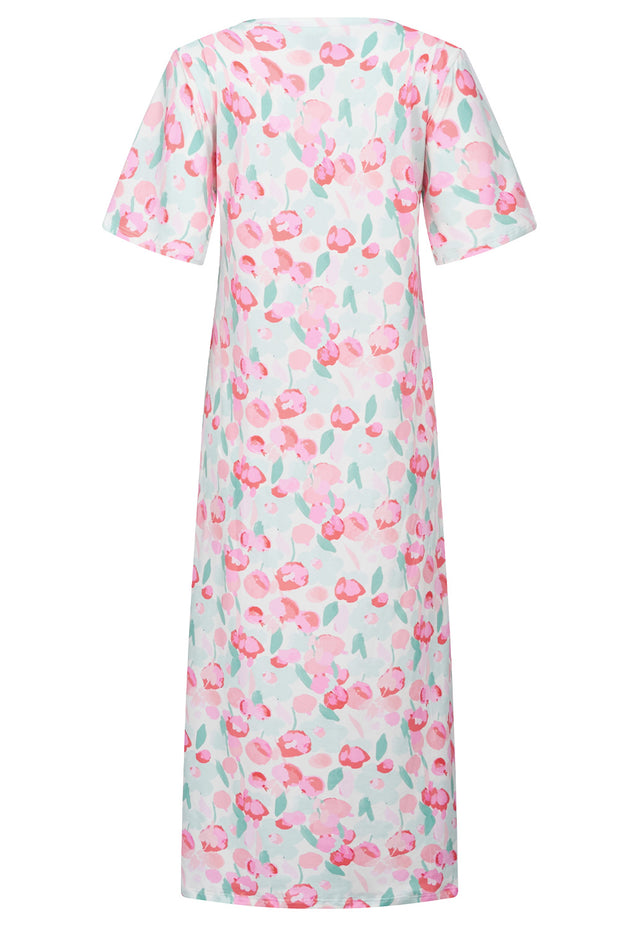 Alma Tshirt Dress | Mint Pink Flower | Kjole fra Liberté