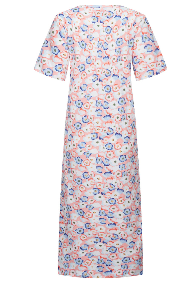 Alma Tshirt Dress | Peachy Blue Flower | Kjole fra Liberté