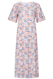 Alma Tshirt Dress | Peachy Blue Flower | Kjole fra Liberté