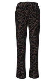 Alma Wide Pants | Dark Brown Zebra | Bukser fra Liberté