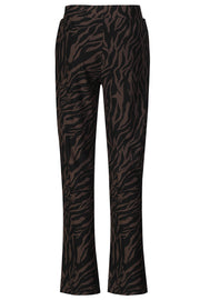 Alma Wide Pants | Dark Brown Zebra | Bukser fra Liberté