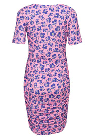 Alma Ss Turn Dress | Pink Purple Flower | Kjole fra Liberté