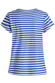 Alma U Tshirt | Stripe Ivory Cobolt | T-shirt fra Liberté
