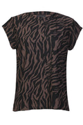 Alma U Tshirt | Dark Brown Zebra | TShirt fra Liberté