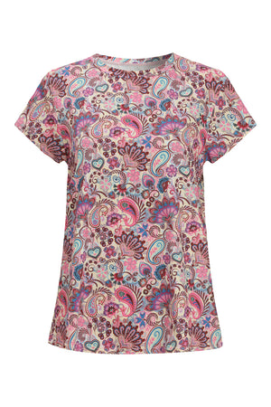 Alma U Tshirt | Pink Paisley | T-Shirt fra Liberté