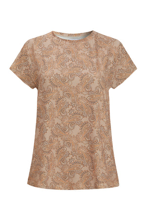 Alma U Tshirt | Sand Paisley | Tshirt fra Liberté