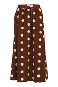 Alma Loose Skirt | Brown Creme Dot | Nederdel fra Liberté