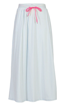 Alma Loose Skirt | L. Blue Creme Small Stripe | Nederdel fra Liberté