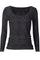 Alma Ls Turn Top | Dark Grey Lala | Vendbar bluse fra Liberté