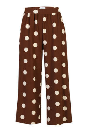 Alma Culotte Pants | Brown Creme Dot | Bukser fra Liberté