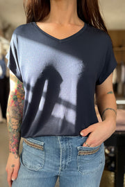 Tura V Ss Ba | Navy Blazer | T-Shirt fra Freequent