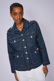 Anetta Denim Jacket   | Dark Blue | Jakke fra Mos Mosh