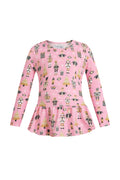 Alma Ls Frill Tshirt (Kinder) | Nussknacker Bubblegum | Bluse von Liberté Ami
