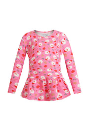 Alma Ls Frill Tshirt (Kids) | Santa Pink | Bluse fra Liberté Ami