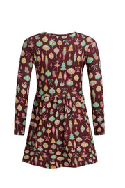 Alma Ls Babydoll Dress (Kids) | Ballerina Bordeaux | Børne kjole fra Liberté
