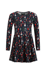 Alma Ls Babydoll Dress (Kids) | Cookiehouse Navy | Børne kjole fra Liberté
