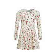Alma Ls Babydoll Dress (Kids) | Red Bow Creme | Børne kjole fra Liberté
