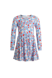 Alma Ls Babydoll Dress (Kids) | Santa Skyblue | Kjole fra Liberté Ami