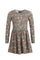 Alma Ls Babydoll Dress (Kids) | Smiley Peace Brown | Børne kjole fra Liberté