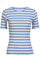 Natalia Ss Blouse | Blue White Rose Stripe | Bluse fra Liberté