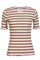 Natalia Ss Blouse | Brown Rose Creme Stripe | Bluse fra Liberté