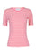 Natalia Ss Blouse | Pink Rose Stripe | T-shirt fra Liberté