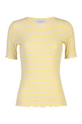 Natalia Ss Blouse | Yellow Creme Stripe