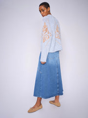 Janet Shane Skirt   | Blue | Nederdel fra Mos Mosh