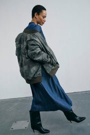 Ruby Print Bomber Jacket | Olive Night | Jakke fra Mos Mosh