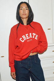 Celli O-LS Sweatshirt   | Chinese Red | Sweats fra Mos Mosh