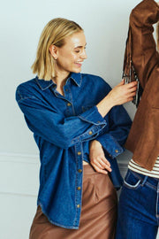 Lisea Shirt 206588 | Medium Blue Denim | Skjorte fra Freequent