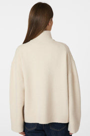Asley Zip Knit Cardigan | Ivory | Strik fra Neo Noir