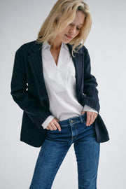 Karita Idun Wool Blazer | Salute Navy | Blazer fra Mos Mosh