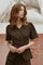 Jules Structure Blouse | Dark Brown | Bluse fra Neo Noir