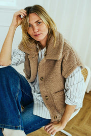 Lamby Waistcoat 206965 | Simply Taupe | Jakke fra Freequent
