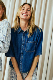 Milo Shirt 206340 | Medium Blue Denim | Skjorte fra Freequent