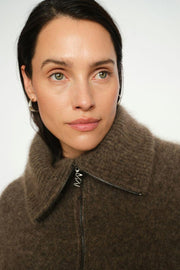 Hulda Knit Zip Cardigan | Bracken | Strik fra Mos Mosh