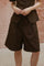 Nika Structure Shorts | Dark Brown | Shorts fra Neo Noir