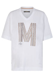 Cosette V-Ss Premium Tee | White | T-Shirt fra Mos Mosh