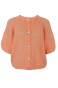 Bjoerk Patent Knit Cardigan | Peach | Strik fra Black Colour – nedsat