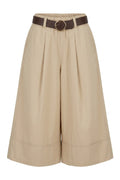 Zita Cotton Bermuda Shorts | Beige – nedsat