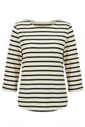 Silje Striped Tee | Black | T-Shirt fra Atelier C