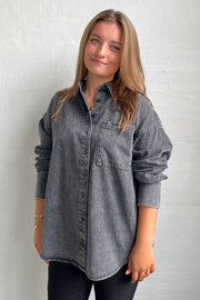 Lisea Shirt 205483 | Vintage Grey Denim | Skjorte fra Freequent