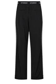 Amina Logo Piping Pant 31482 | Black | Bukser fra Co'couture