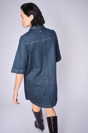 Abigail Denim Dress   | Dark Blue | Kjole fra Mos Mosh