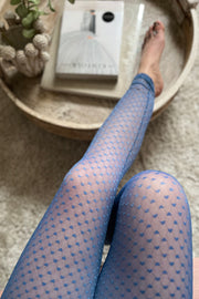 Nilla Heart Leggings | Classic Blue | Leggings fra Liberté